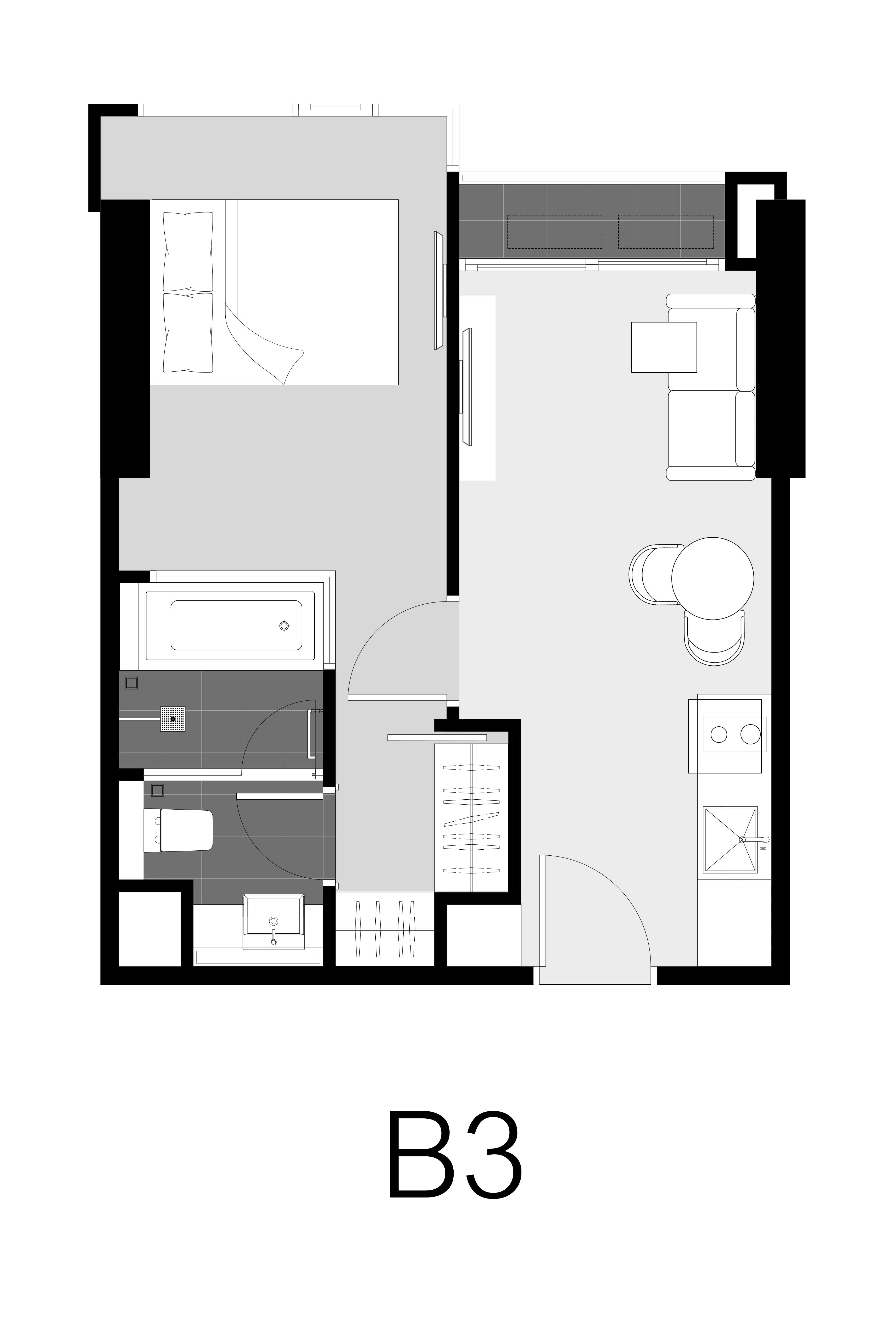 Unit Layout – 1 BED SIMPLEX(32 ตร.ม.) @ Park Origin Thonglor